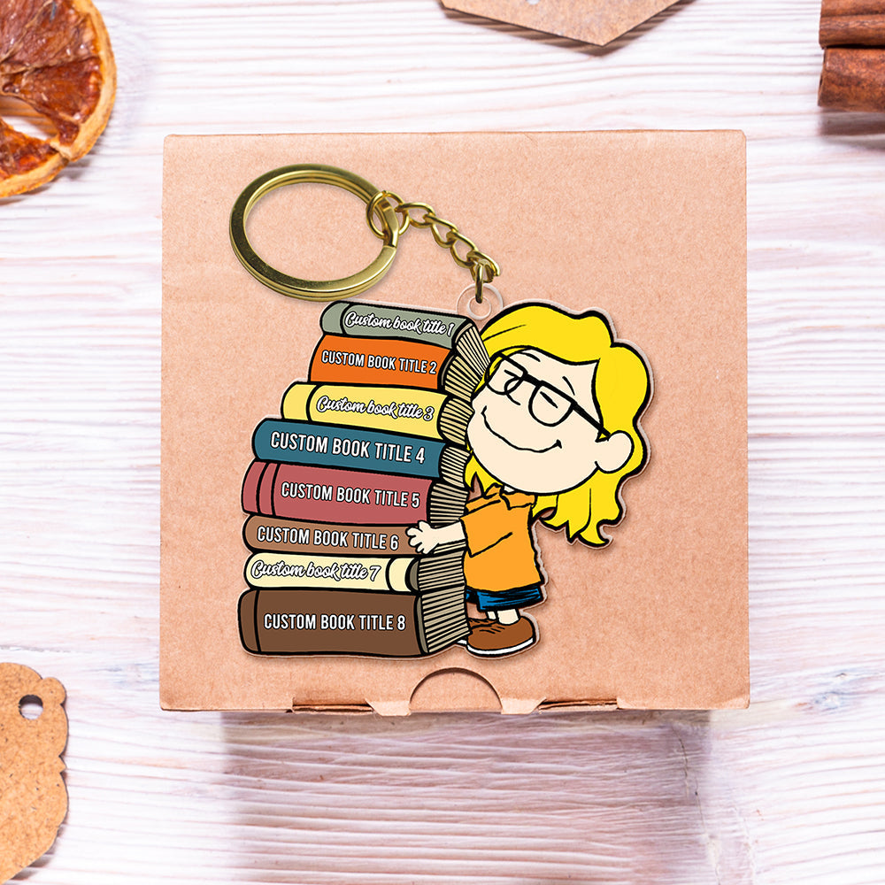 Personalized Gifts For Book Lovers Keychain, Custom Favorite Book Title 02Qhqn090125Hg - Image 3