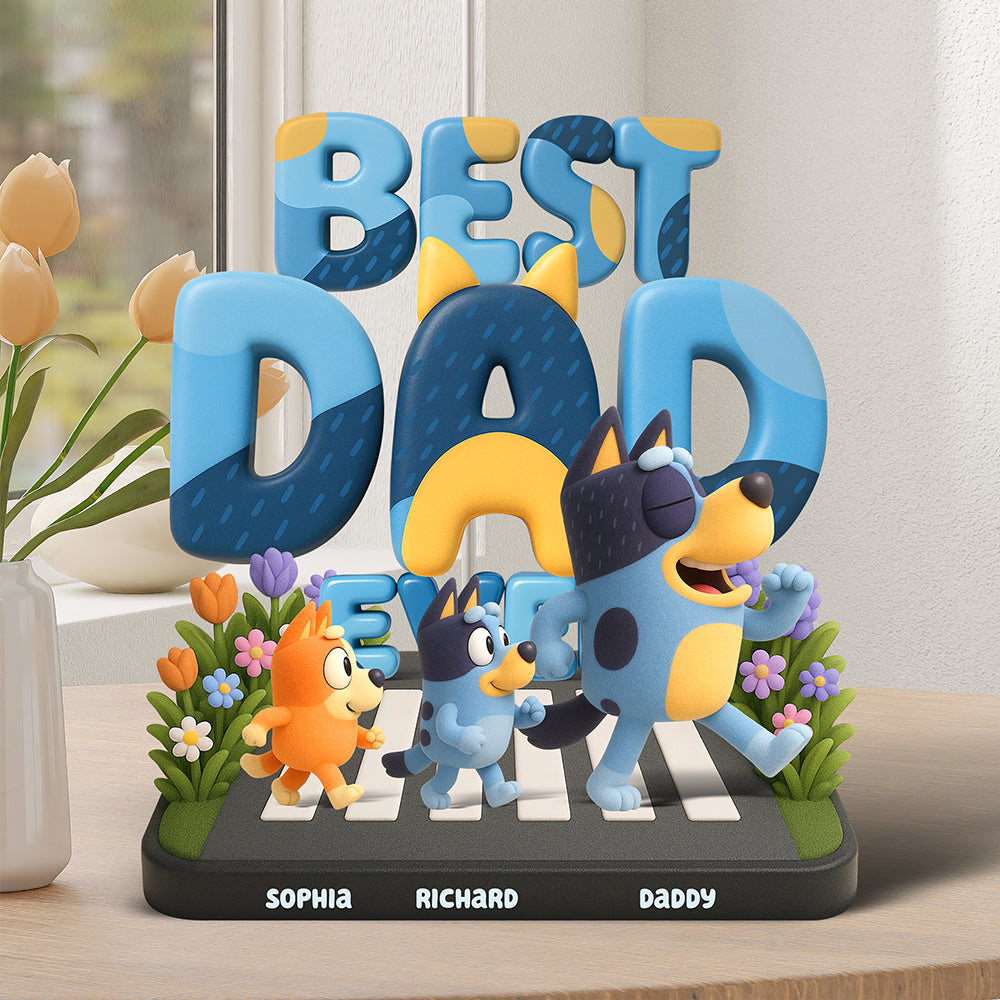 Dog Dad Plaque - Personalized Gifts For Dad 01Kaqn190425 - Image 3