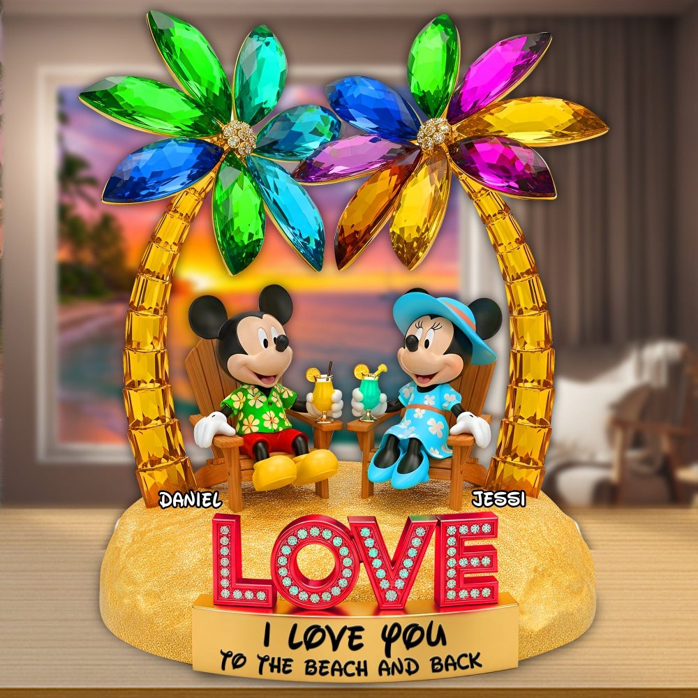 Relaxing Couple By The Beach Acrylic Plaque - Personalized Gifts For Couple 05Tolu180625 - Image 2