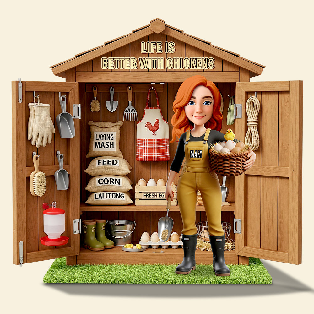 Chicken Girl Acrylic Plaque Personalized Gifts For Farmers 04Ohdt160625 - Image 3