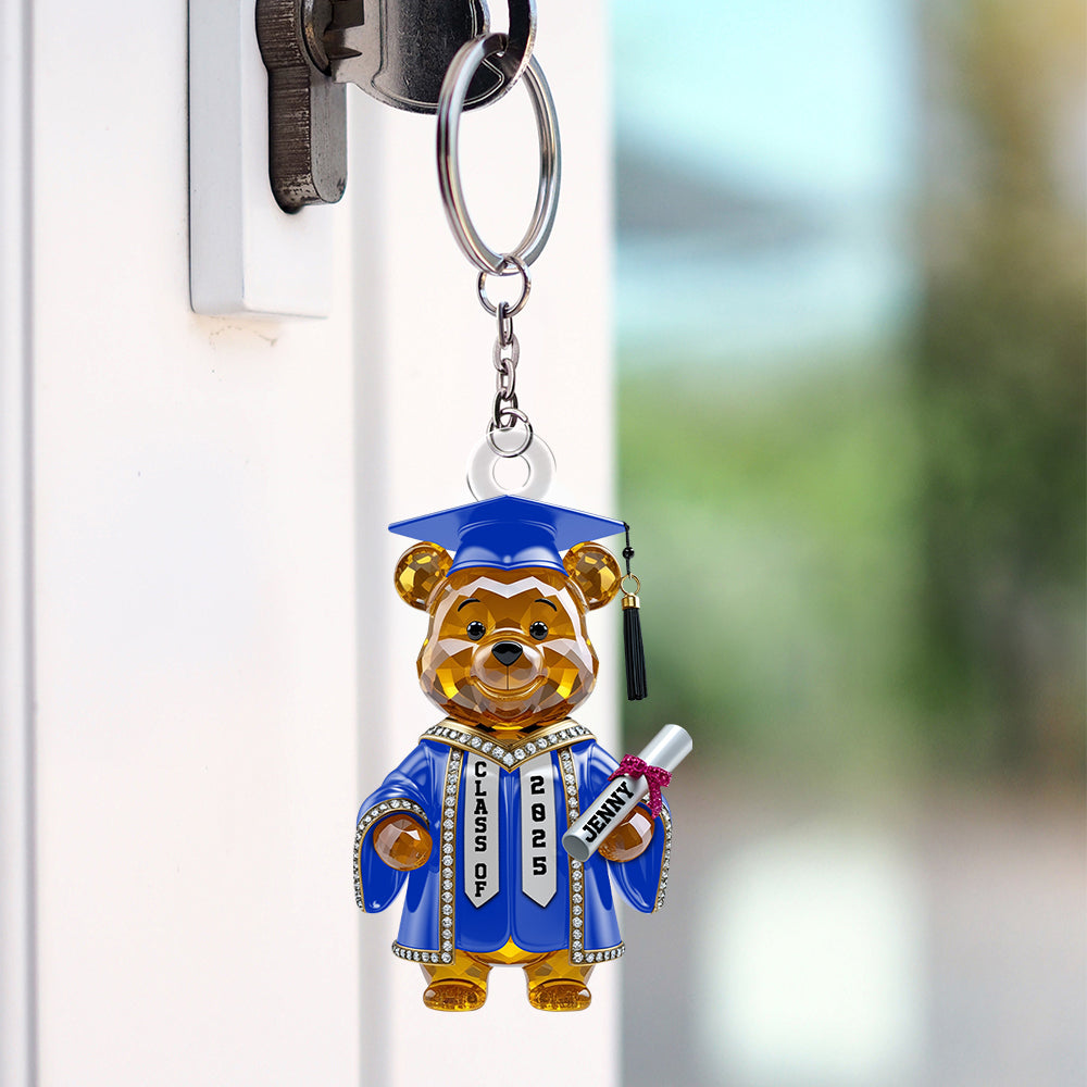 Bear Acrylic Keychain Personalized Gifts For Graduate Student 01Natn230425 - Image 3