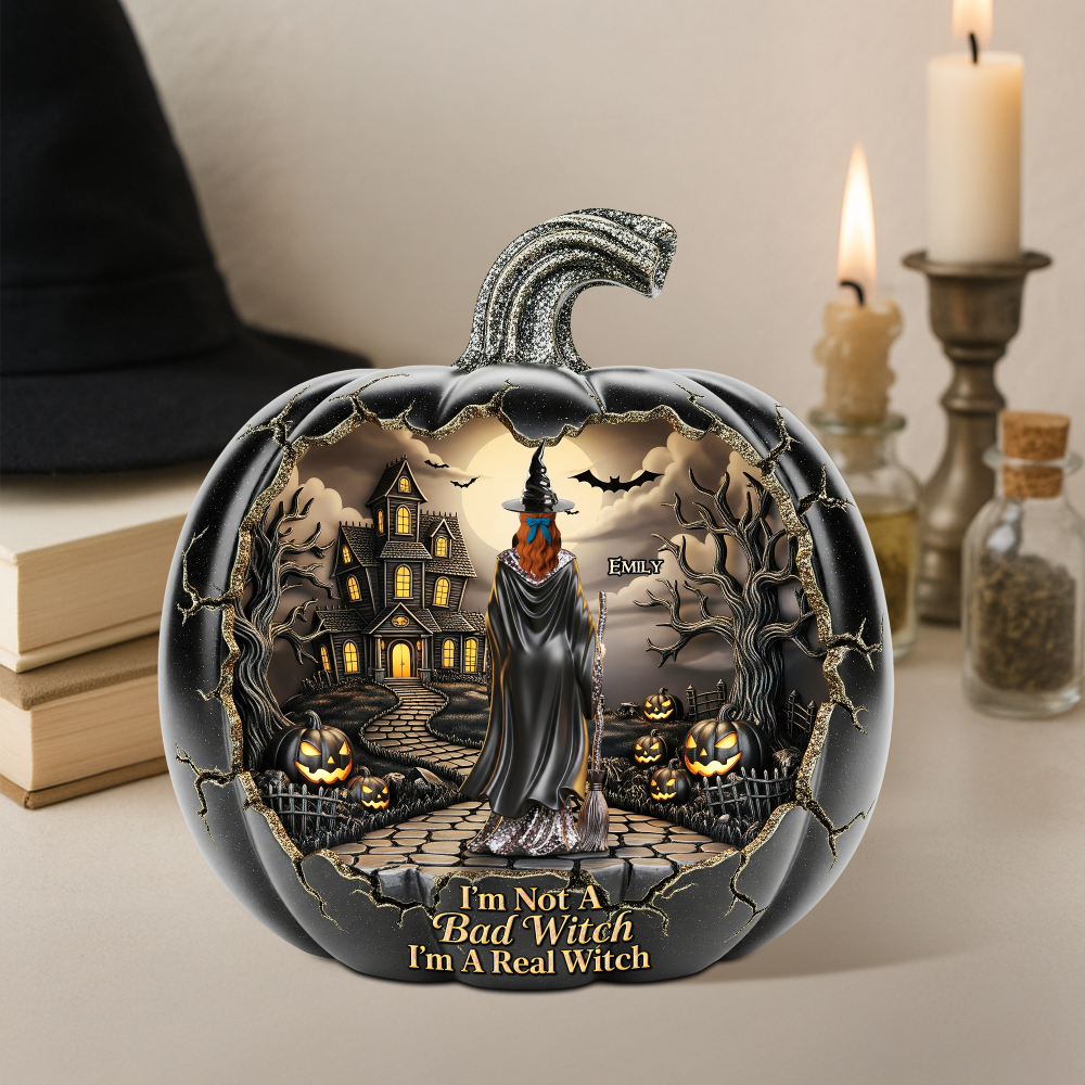 Witch Plaque - Personalized Gifts For Magic Lovers 01Ohpu080725