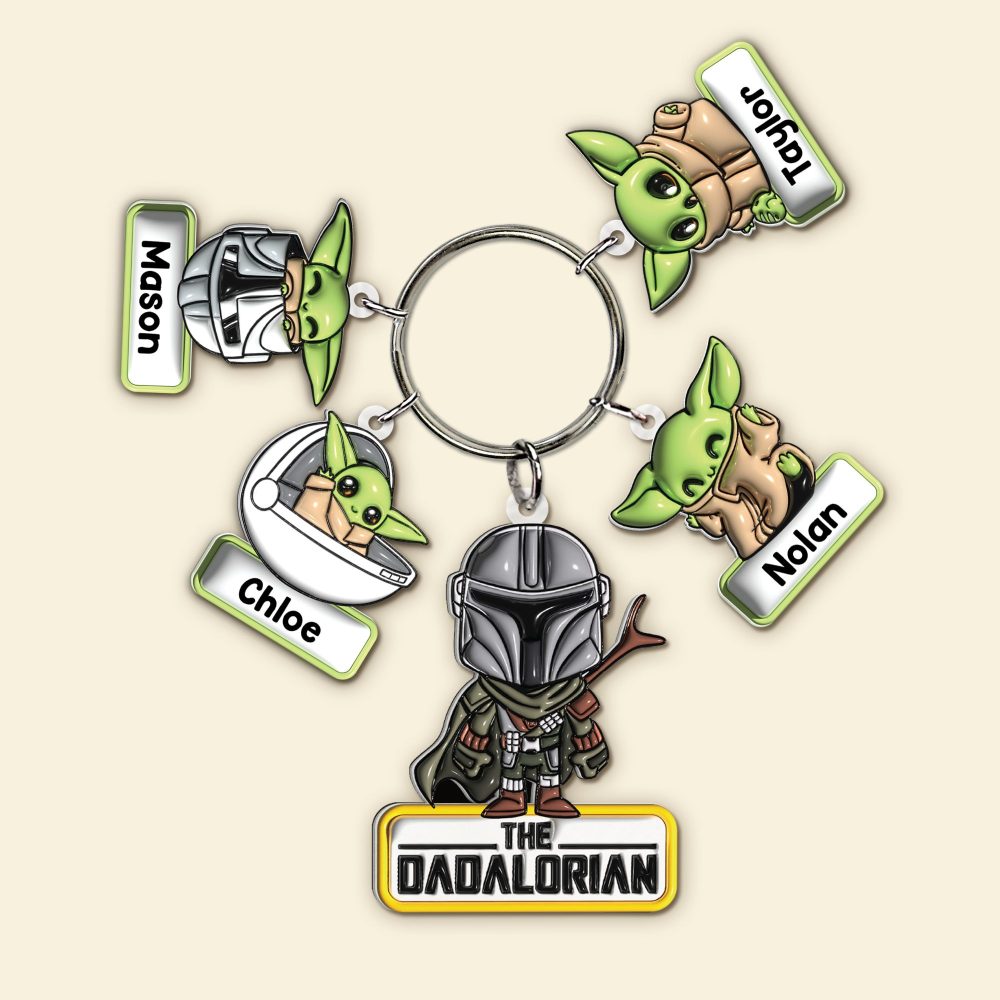 Personalized Gifts For Dadalorian Keychain With Baby Charms 01Huhu230524 - Image 3