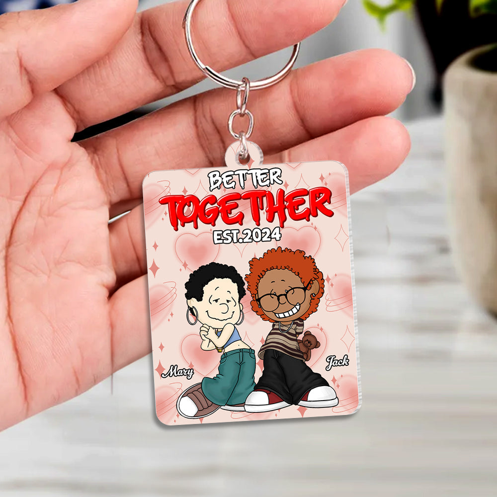 Personalized Gifts For Couple Keychain 02Totn271224Hg Better Together - Image 2
