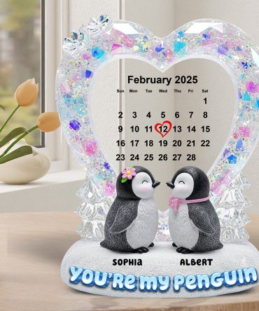 Penguin Couple Acrylic Plaque - Personalized Gifts For Couple 03Toqn210625