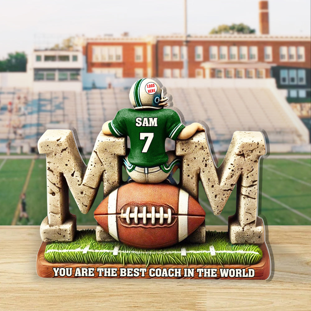 American Football Mom Plaque - Personalized Gifts For Mother 02Tgmh220325 - Image 3