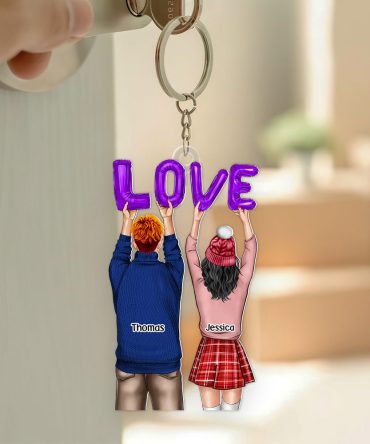 Personalized Gifts For Couple Keychain 021Acpu131124
