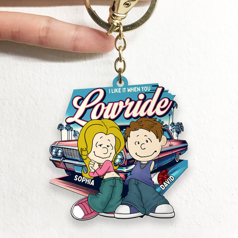 Personalized Gifts For Couple Keychain, Love Lowrider Car 01Qhdt040125Hg