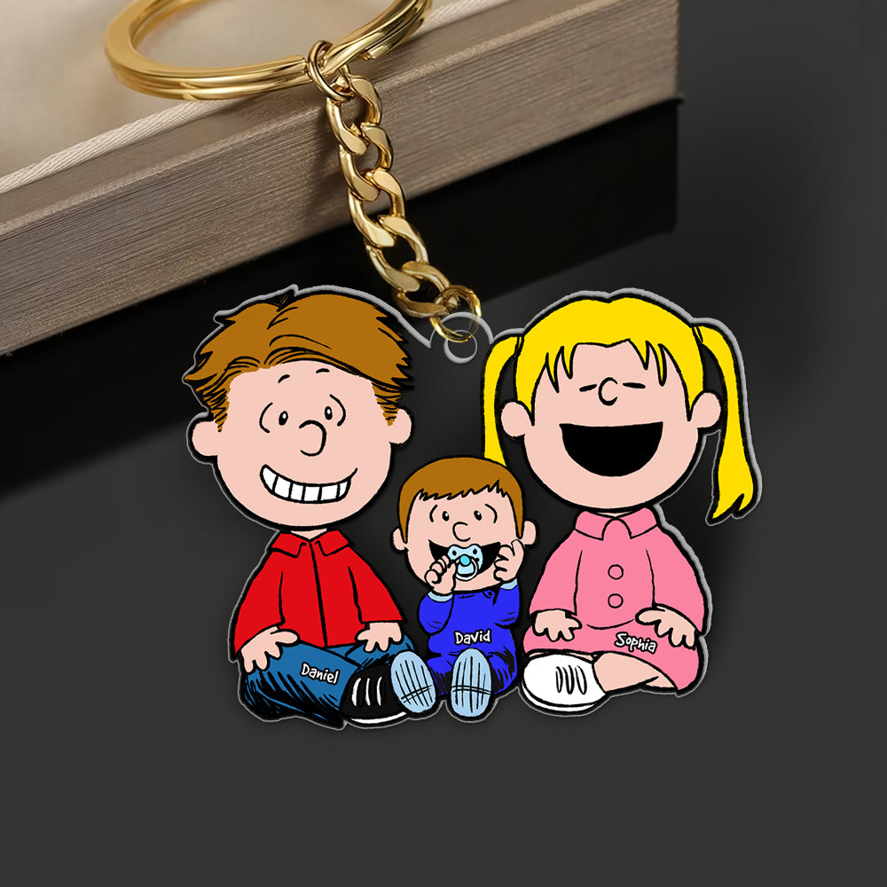 Personalized Gifts For Family Keychain 04Acqn241224