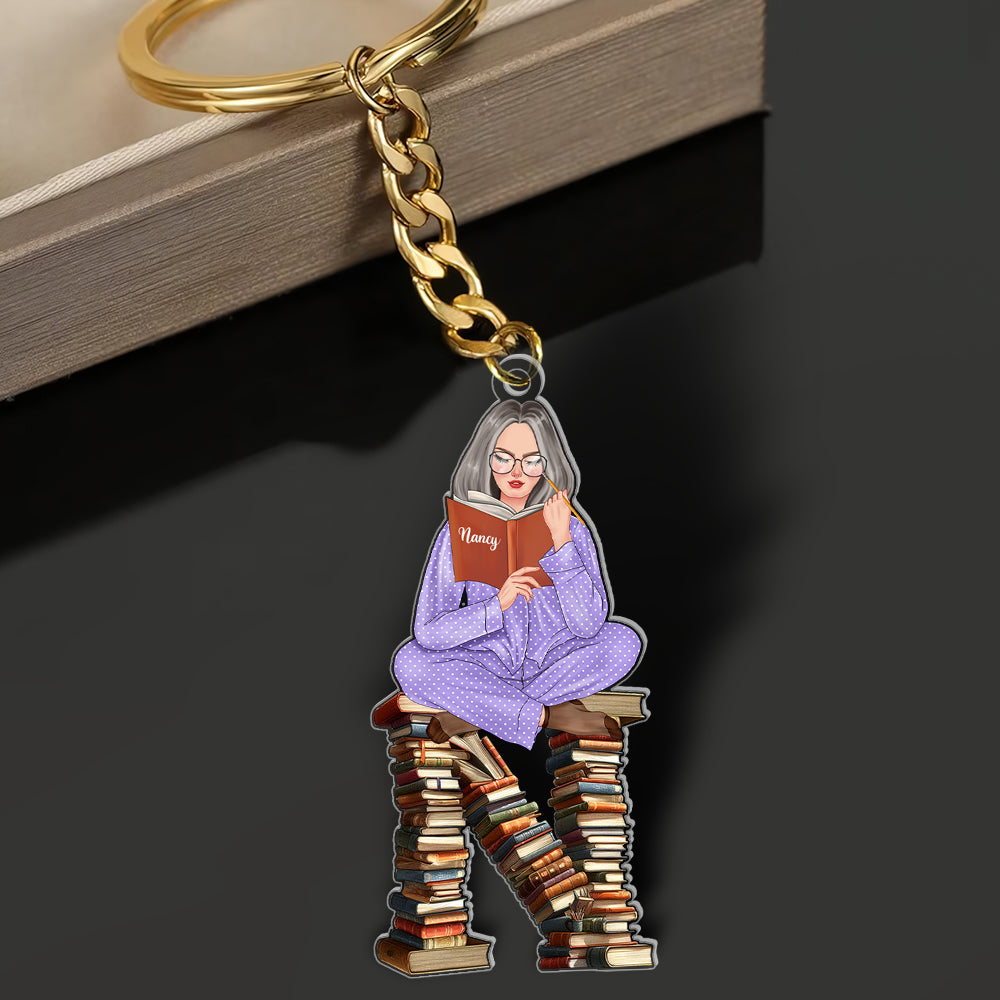 Personalized Gift For Book Lovers Keychain Alphabet Letter 03Ohqn041224Tm - Image 3