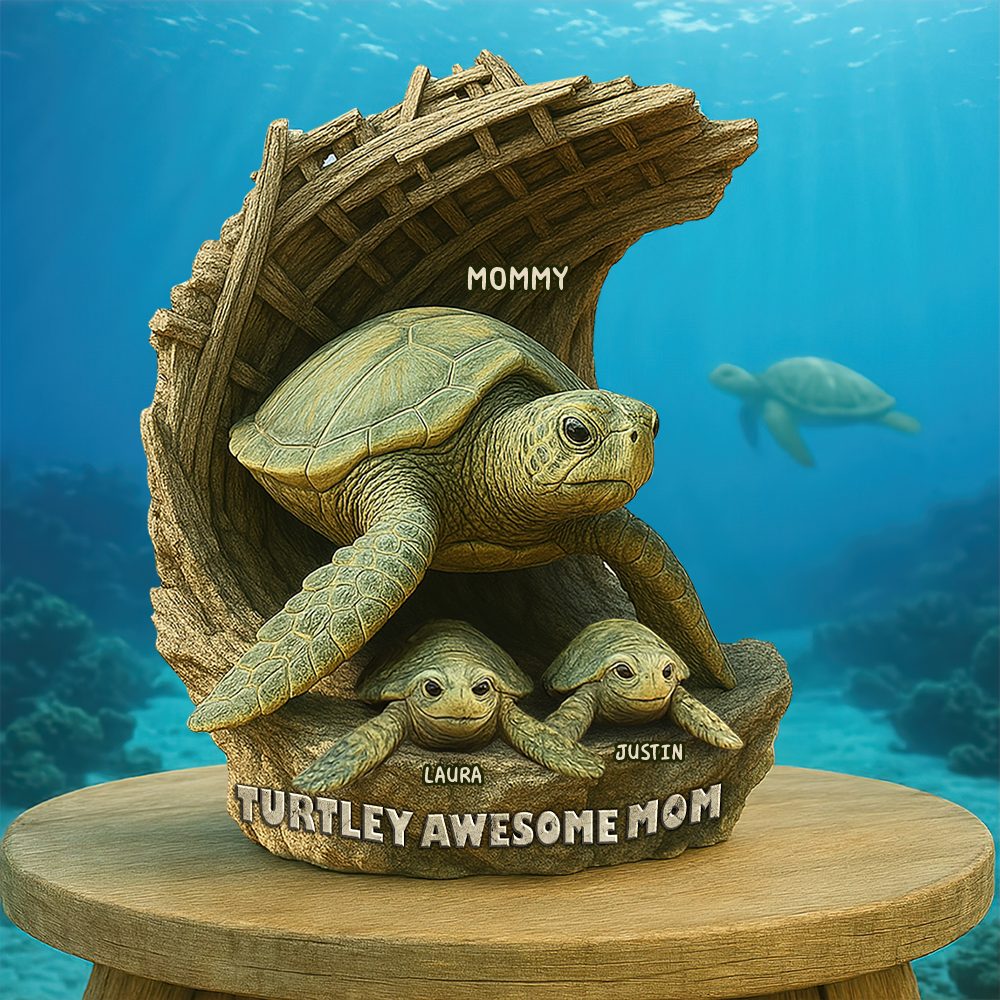 Personalized Gifts For Mom Acrylic Plaque, Turtley Awesome Mother 03Tgpu050425 - Image 2