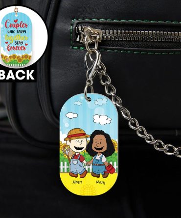 Personalized Gifts For Couple Farmer Keychain Couples Who Farm Together Stay Forever 04Toqn080225Hg