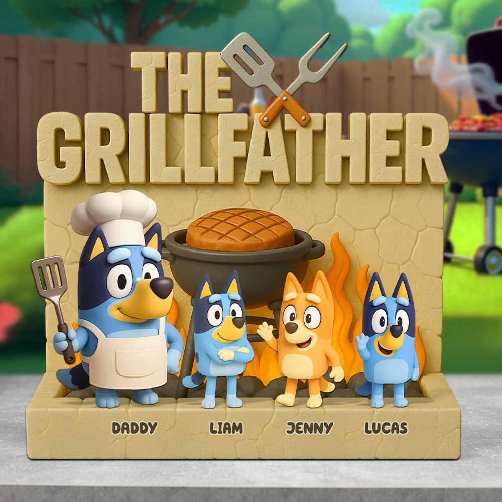 Grillfather Plaque - Personalized Gifts For Dad 01Ohpu100525 - Image 3