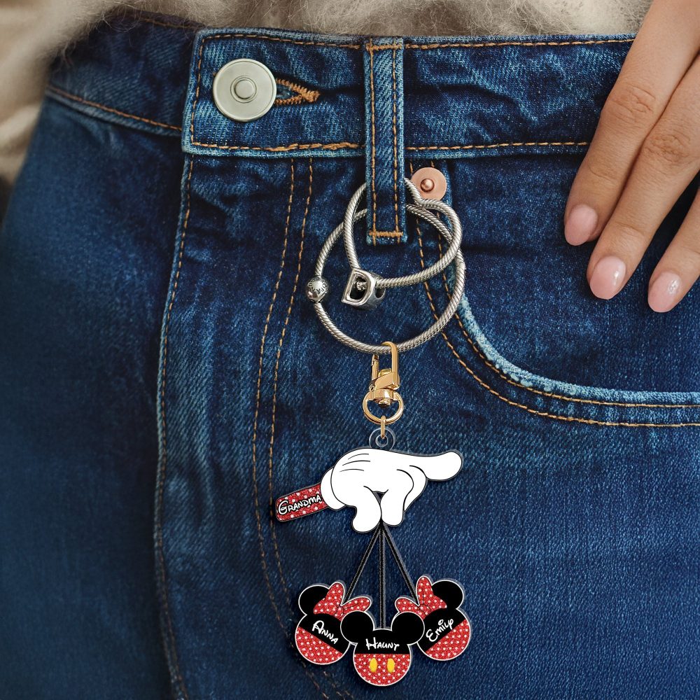Personalized Gifts For Grandma Keychain - Adorable Mouse Charm 03Ohlu090125 - Image 2