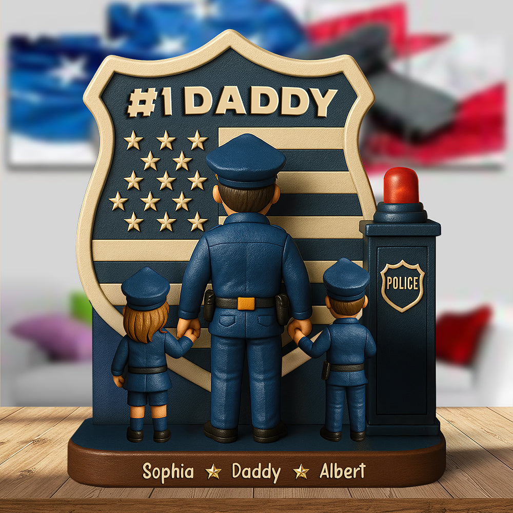 Police Dad Plaque - Personalized Christmas Gifts For Dad 03Toqn060525 - Image 3