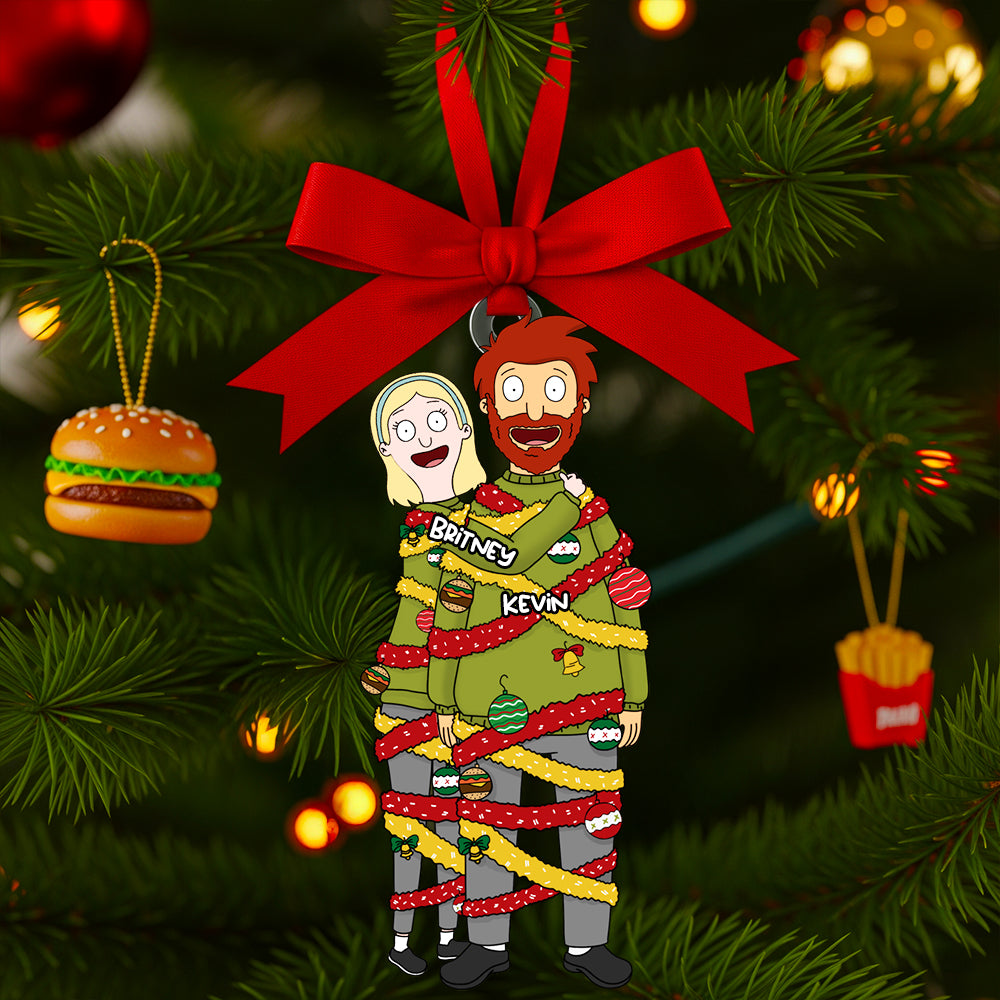 Christmas Cartoon Style Couple Keychain - Personalized Gifts For Couple 03Qhhu241224Hg - Image 5
