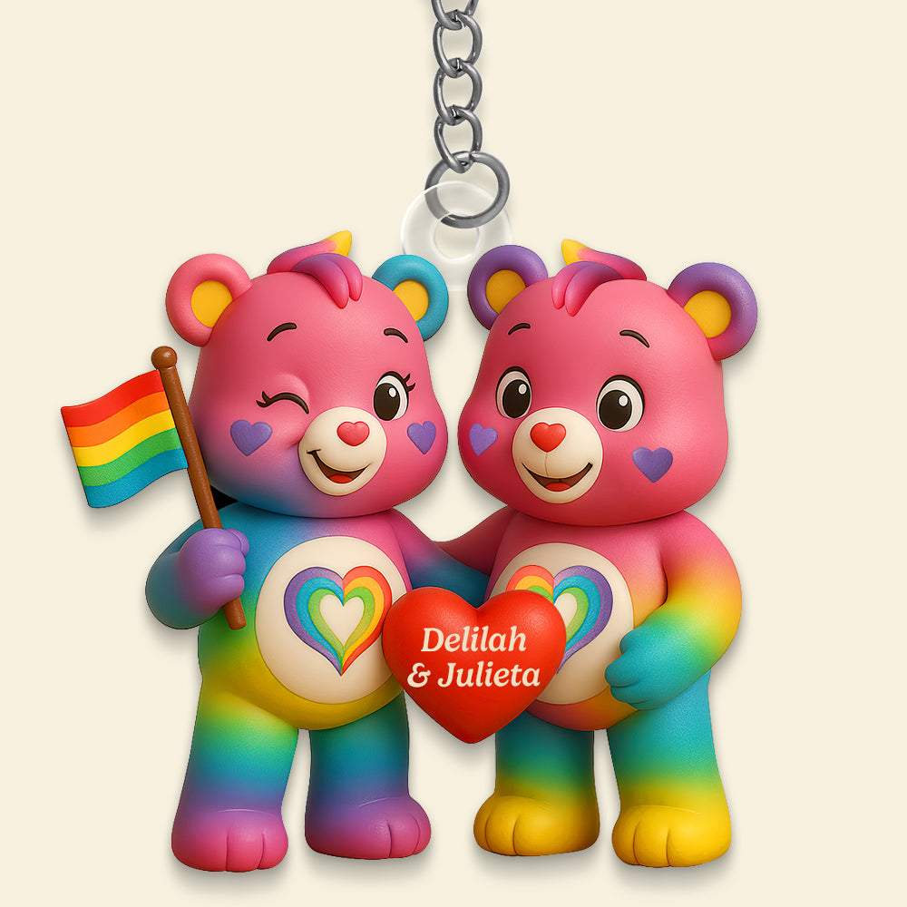 Rainbow Couple Keychain Personalized Gifts For Lgbtq+ Pride 01Hudt150525 - Image 4
