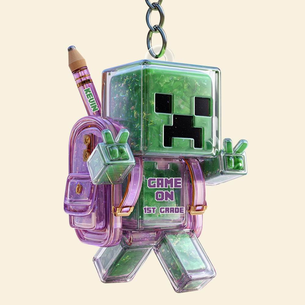 Pixel Gamer Keychain Personalized Back To School Gifts For Kids 02Tgdt280725 - Image 3