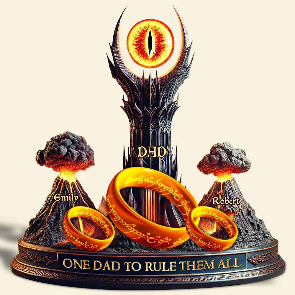 Dad Plaque One Dad To Rule Them All - Personalized Gifts For Dad 04Hudt160425 - Image 3