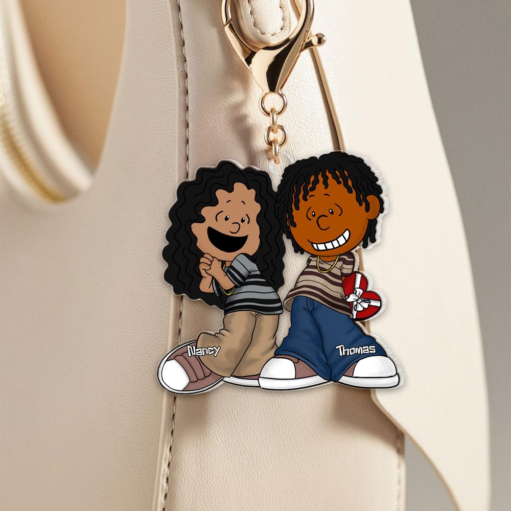 Personalized Gifts For Couple Keychain, Gangsta Love 03Qhpu030125Hg - Image 10