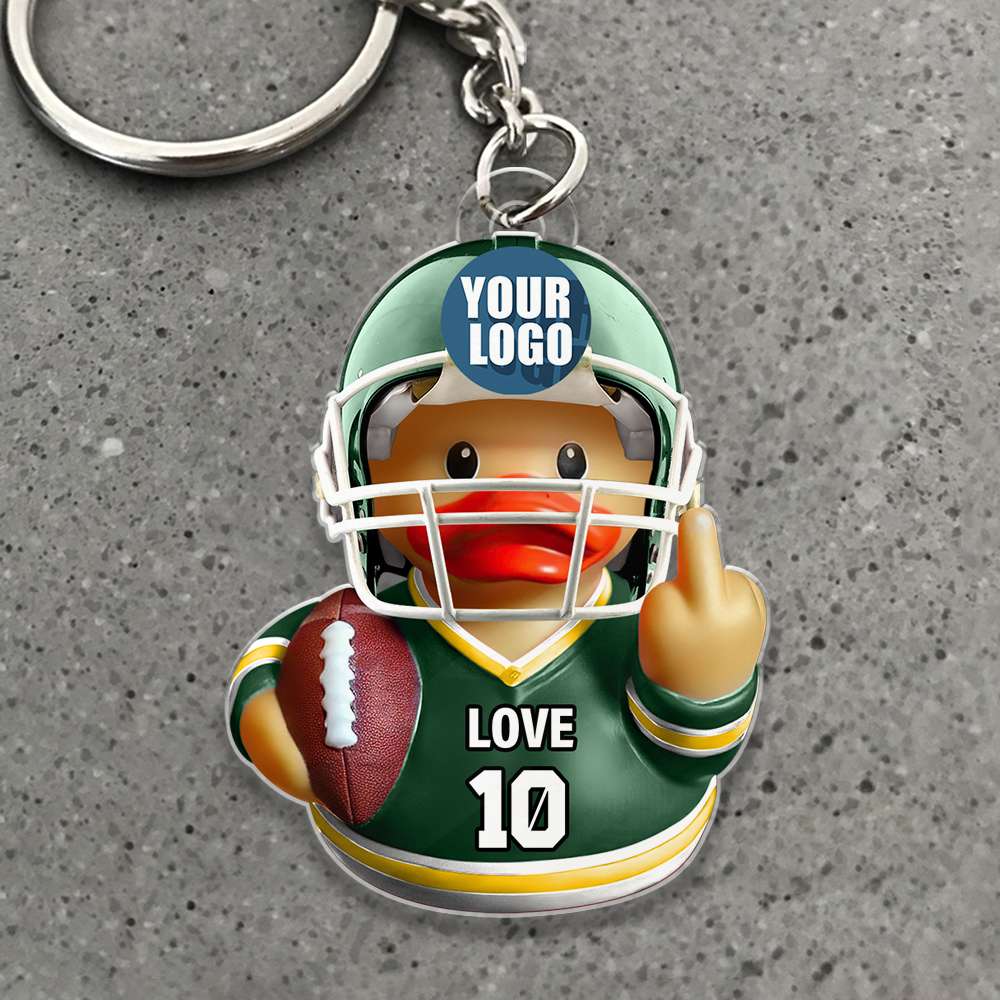 Personalized Gifts For Football Lover Keychain Rubber Duck Football Fans 05Hudt101224 - Image 3
