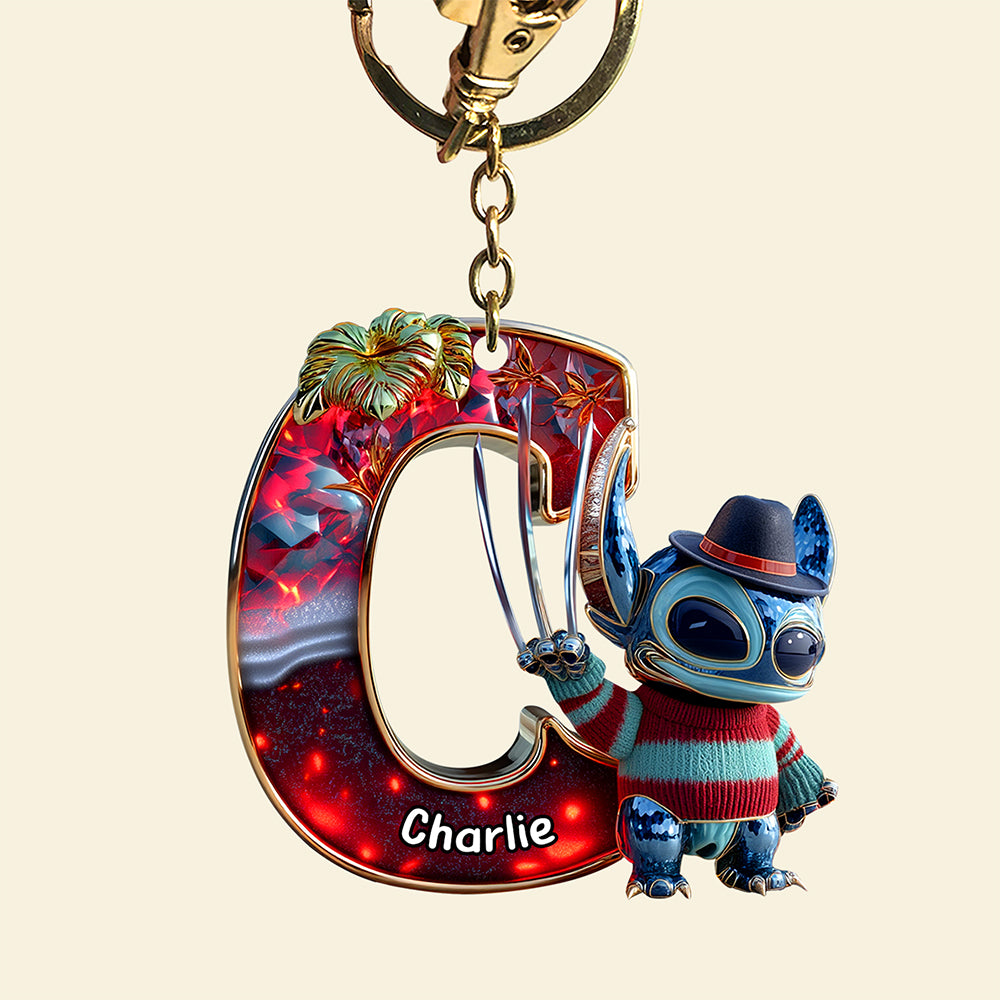 Cute Monster Letter Keychain - Personalized Halloween Gifts For Horror Lovers 03Tgqn220825 - Image 4