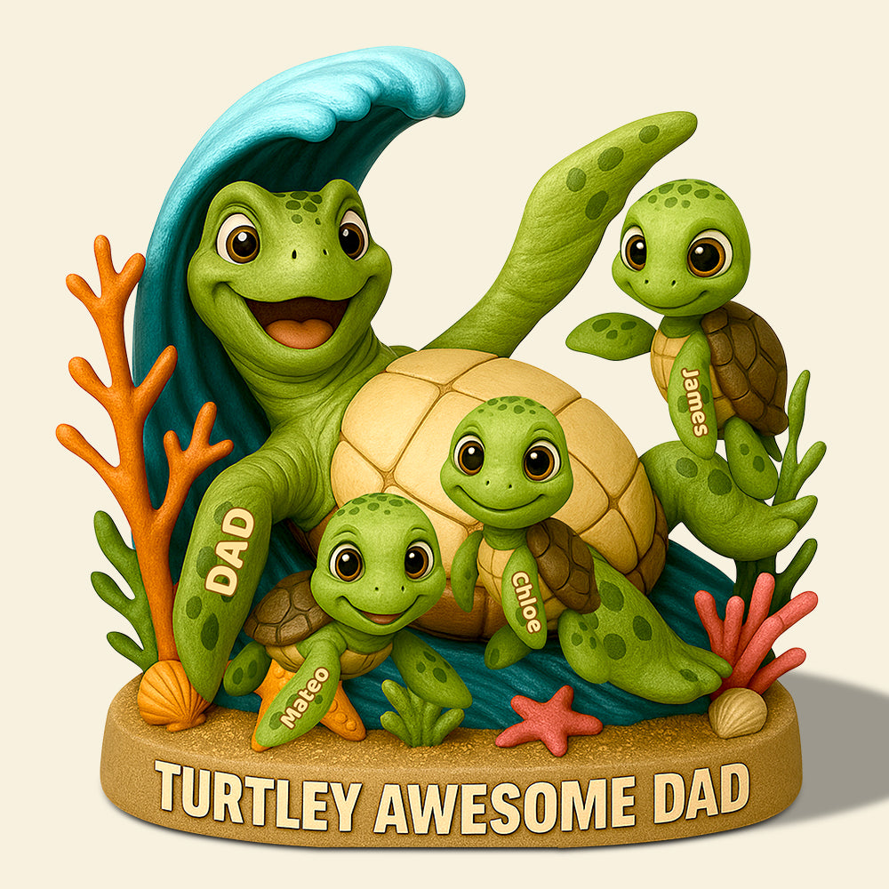 Turtle Awesome Dad Acrylic Plaque Gifts For Dad 01Nadt120525 - Image 3