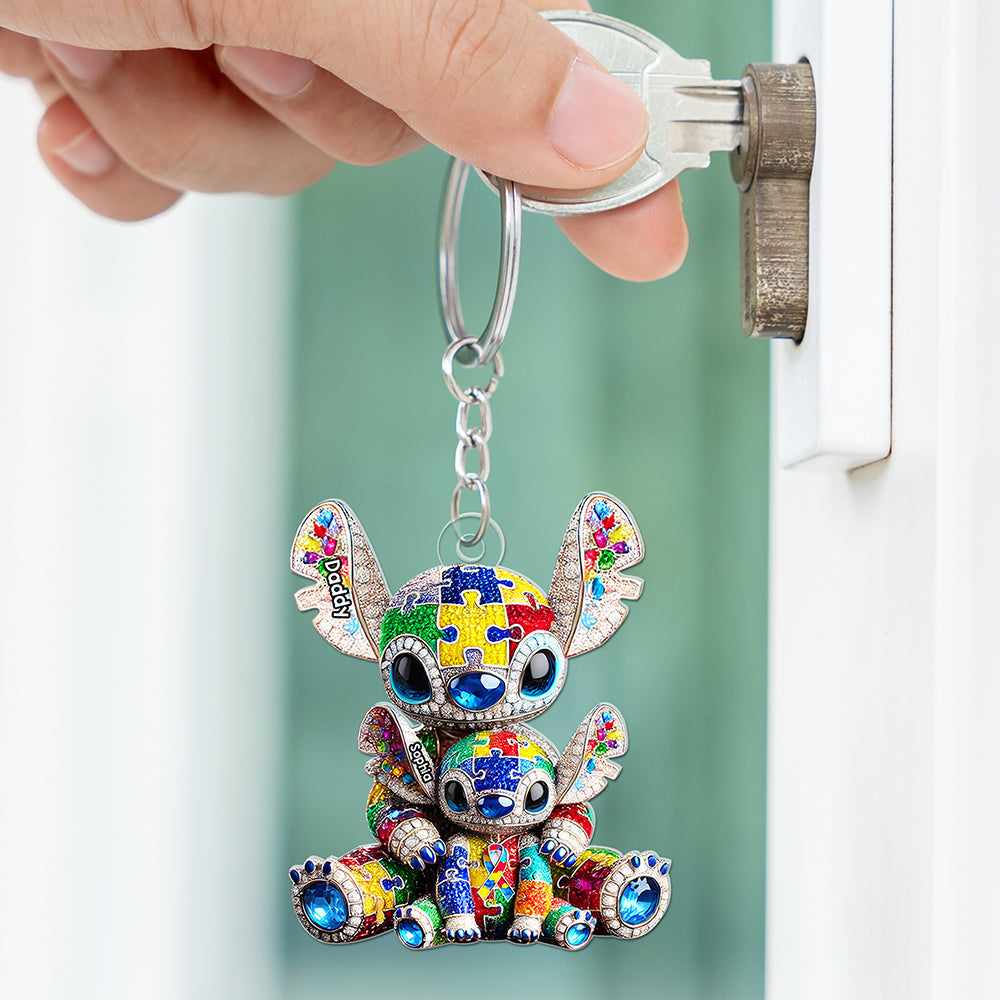 Autism Dad Keychain - Personalized Gifts For Dad 04Tgqn140525 - Image 3