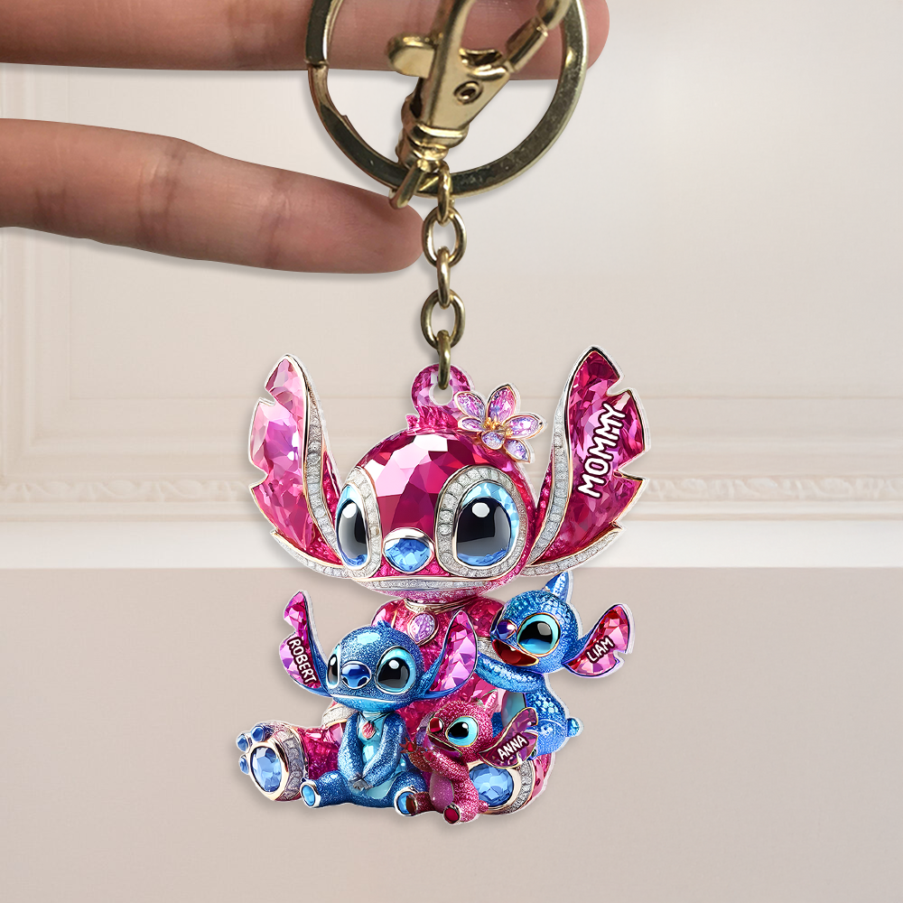 Sparkling Christmas Mom Keychain – Personalized Holiday Gifts For Mom 01Tgpu030425 - Image 5