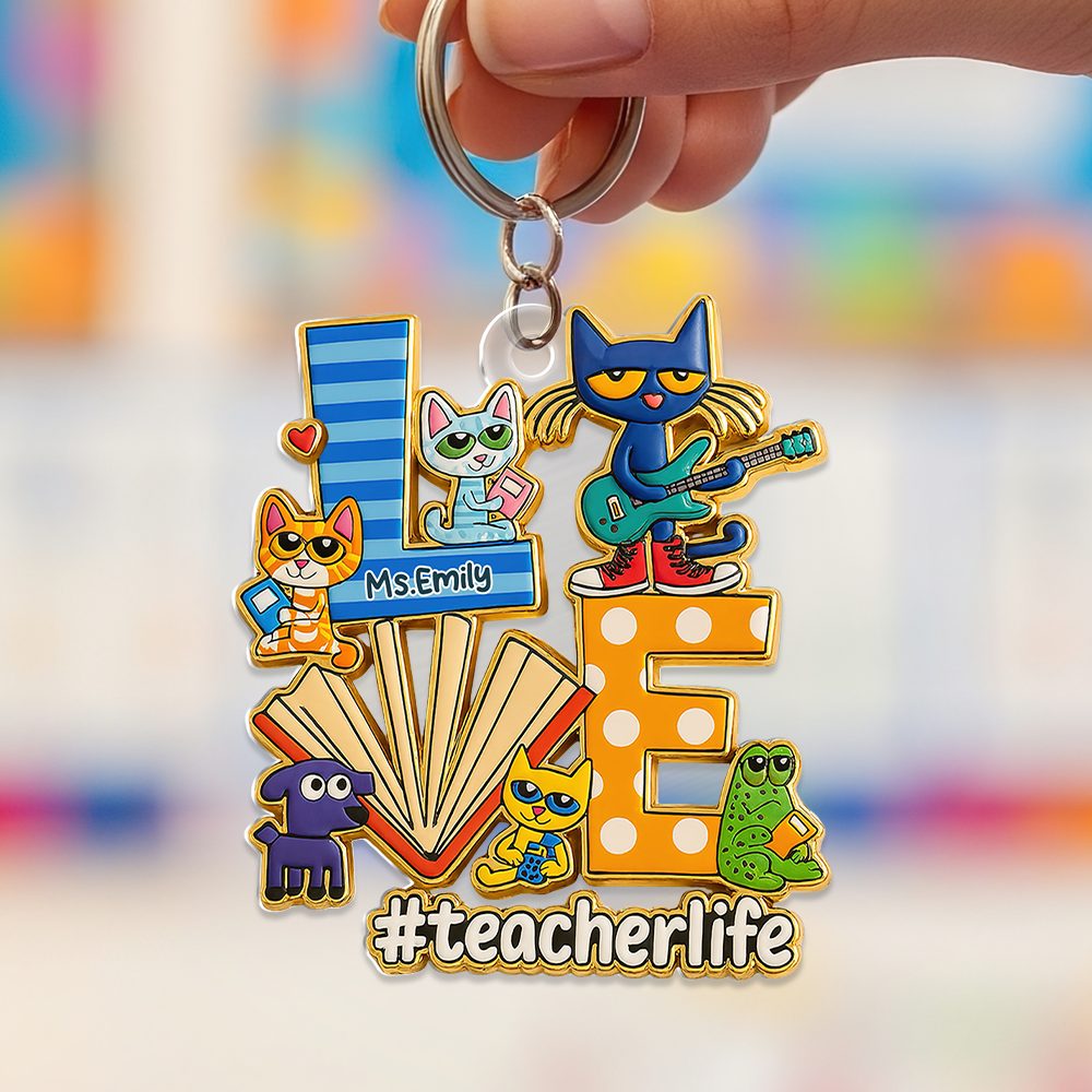 Love Teacher Keychain - Personalized Gifts For Teacher 02Hupu140725 - Image 3
