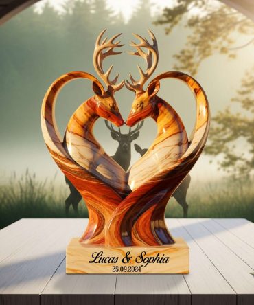 Deer Couple Acrylic Plaque - Personalized Anniversary Gifts For Couple 05Ohntn170625