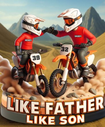 Dirt Bike Dad Plaque - Personalized Gifts For Dad 02Ohlu150525