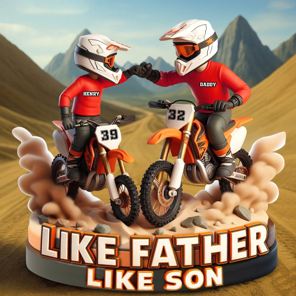 Dirt Bike Dad Plaque - Personalized Gifts For Dad 02Ohlu150525