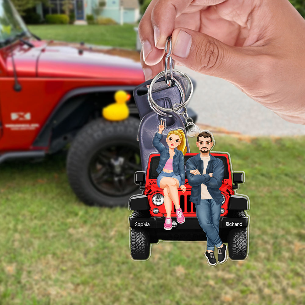 Personalized Gifts For Couple, Off Road Keychain 05Acqn191224Pa - Image 3