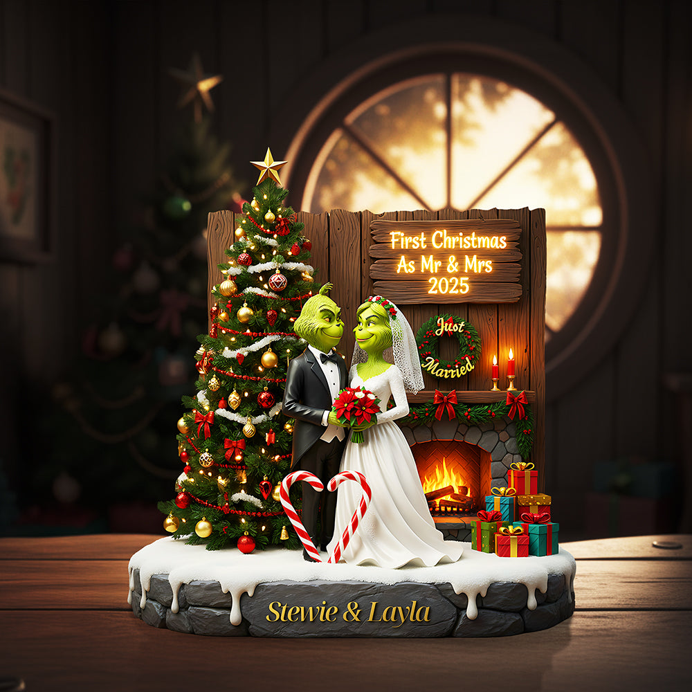 Personalized Christmas Gifts For Newlyweds Plaque 04Kita110925 - Image 4