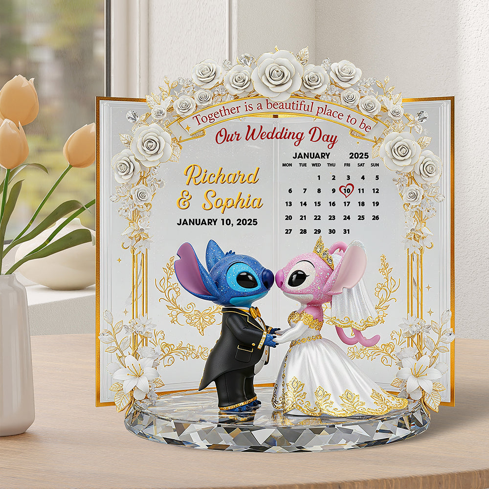 Wedding Couple Plaque - Personalized Gifts For Couple 05Ohqn250625 - Image 4