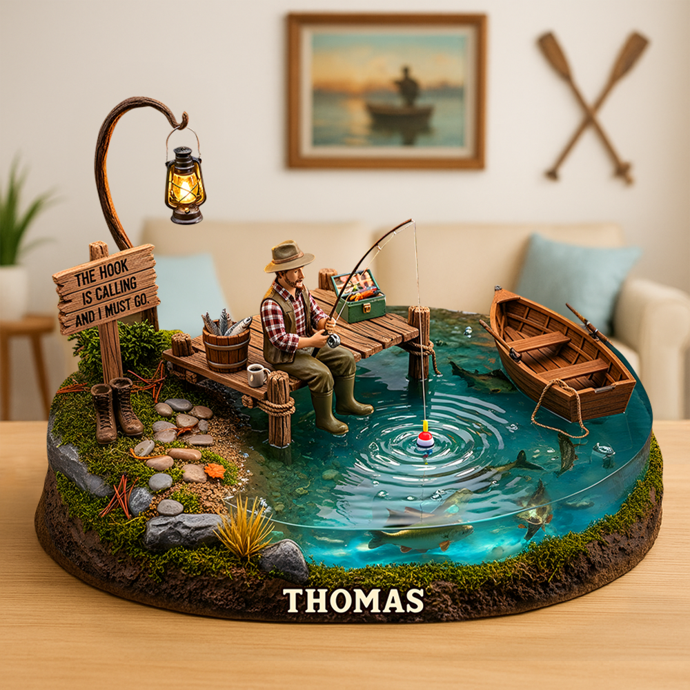 Fishing Man Acrylic Plaque - Personalized Gifts For Fishers 02Topu240625 - Image 3