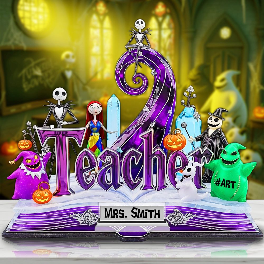Horror Teacher Plaque - Personalized Gifts For Teacher 04Tglu170625 - Image 3