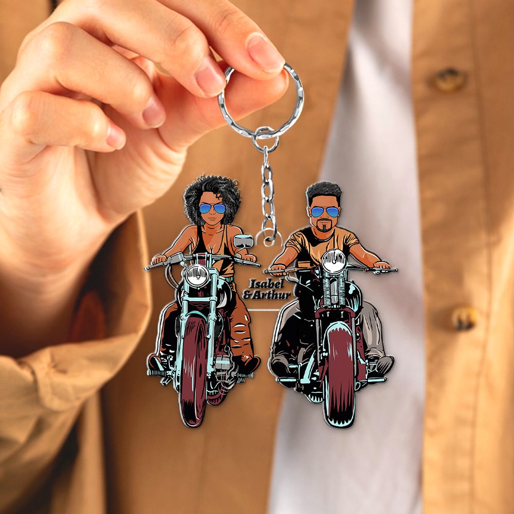 Personalized Gifts For Couple Motocross Keychain 03Qhhu090125Tm