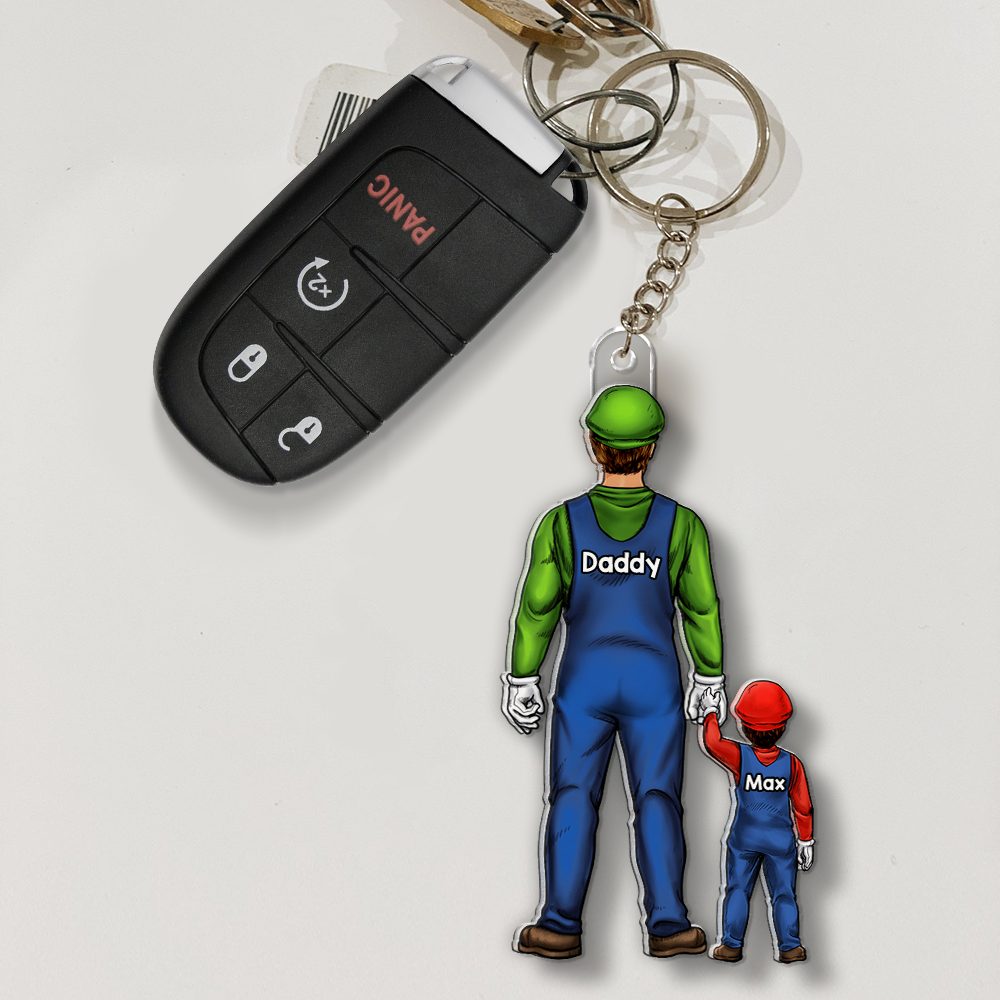 Gamer Dad Keychain Personalized Gifts For Dad 05Qhhu160525Pa - Image 3