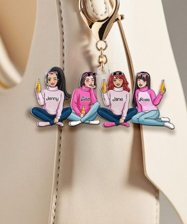 Personalized Gift For Besties Keychain Fashionable Girls 02Qhhu070325Hh