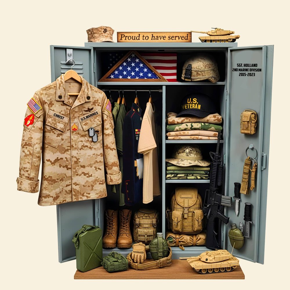 Christmas Military Locker Plaque – Personalized Gifts For Veterans 01Qhtn090625 - Image 2