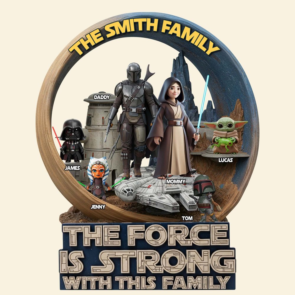 Family Galactic Troop Acrylic Plaque Personalized Gifts For Family 03Qhtn210525 - Image 4