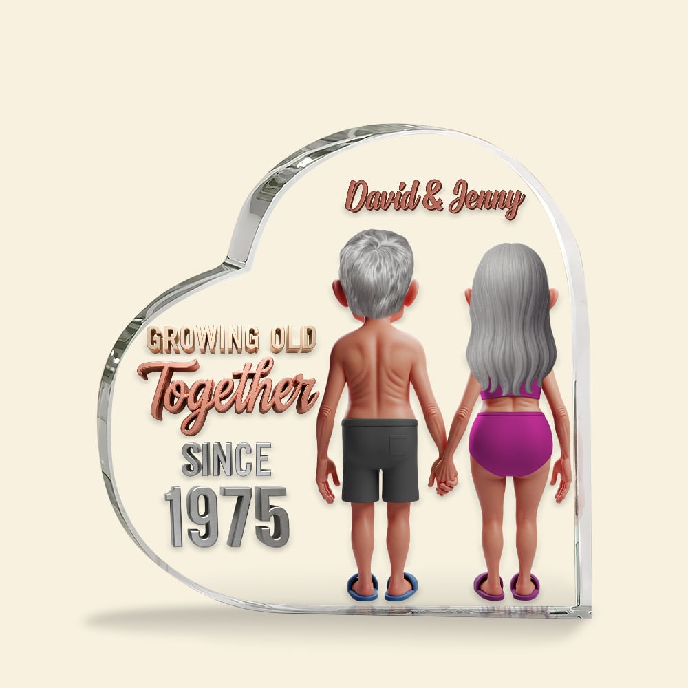 Personalized Funny Gifts For Old Couple Heart Plaque 03Ohtn090725 - Image 4