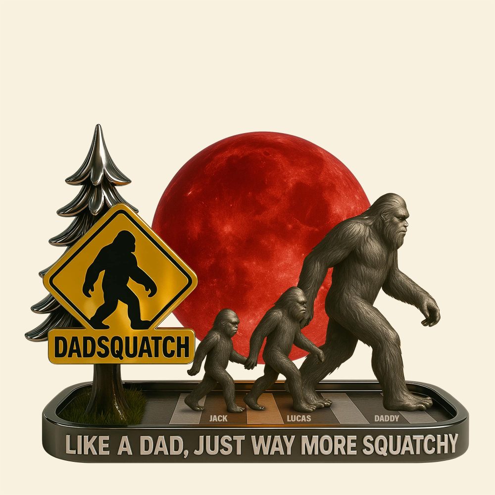 Bigfoot Dad Plaque - Personalized Gifts For Dad 04Tgtn120525 - Image 4
