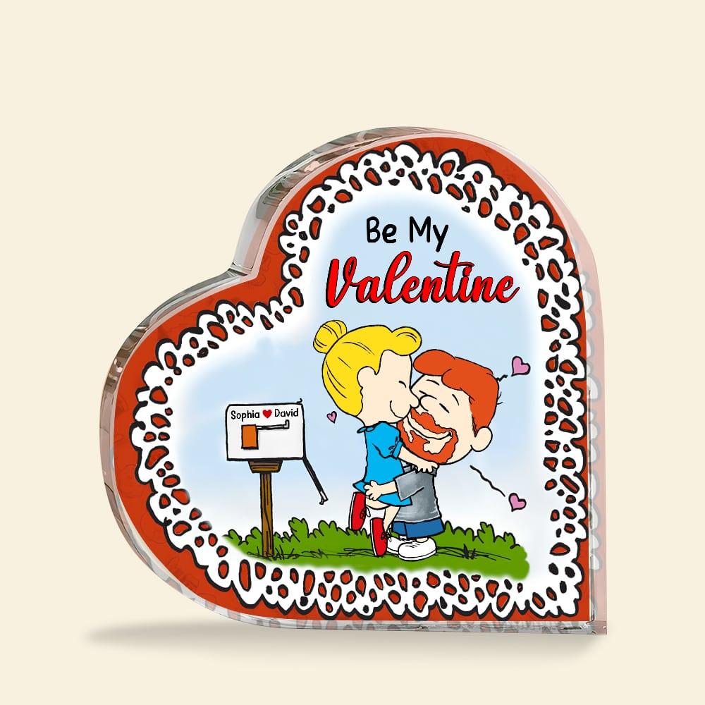 Personalized Gifts For Couple Heart Plaque 01Ohtn251224Hg Be My Valentine - Image 4