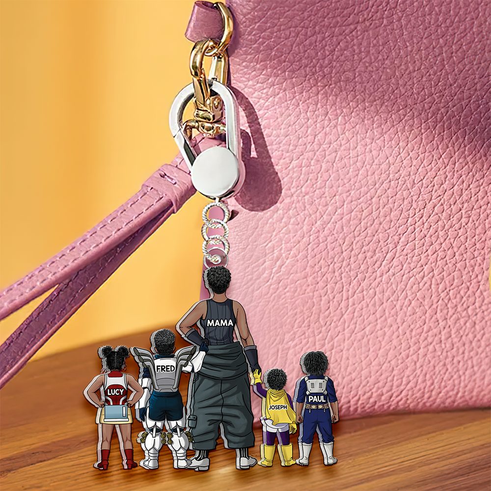 Personalized Gifts For Mom Keychain Anime Mom And Kids 03Qhhu200225Hh - Image 4