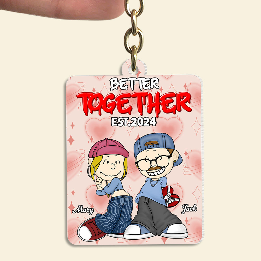 Personalized Gifts For Couple Keychain 02Totn271224Hg Better Together - Image 4
