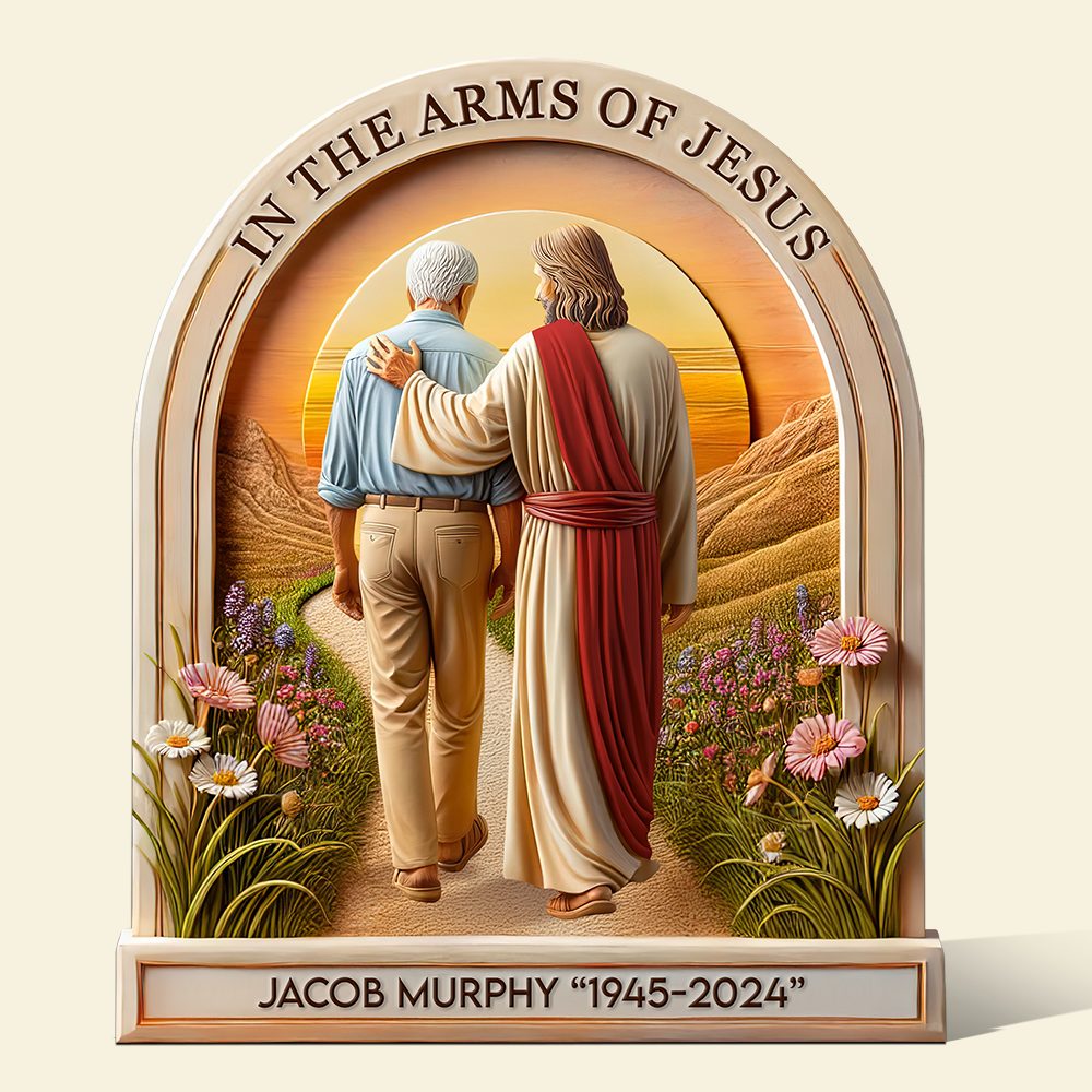 Heaven Jesus Plaque - Personalized Memorial Gifts 02Hupu160425 - Image 5