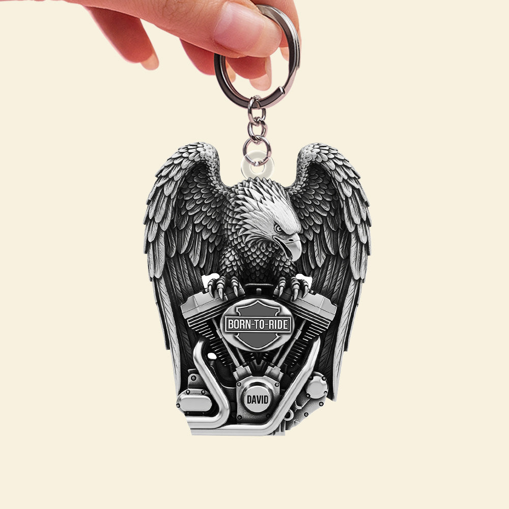 Fierce Motorcycle Engine Keychain - Personalized Gifts For Bikers 04Qhtn120625 - Image 4